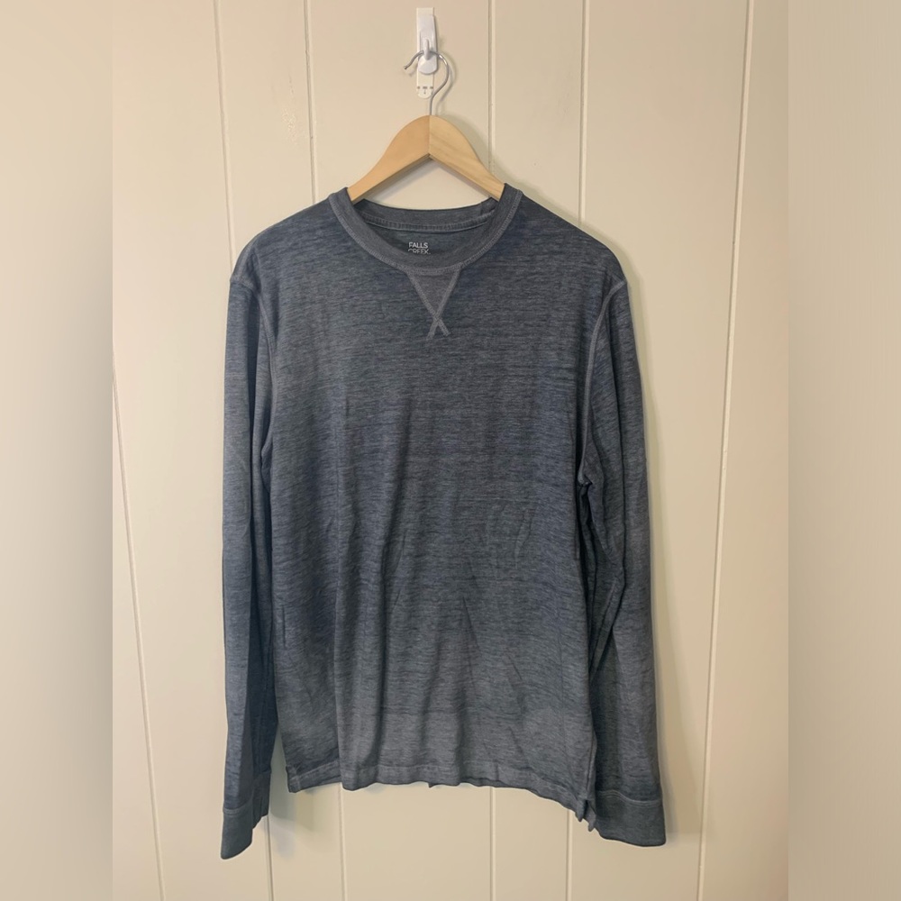 Falls Creek Stone Wash Gray Long Sleeve Size Medium